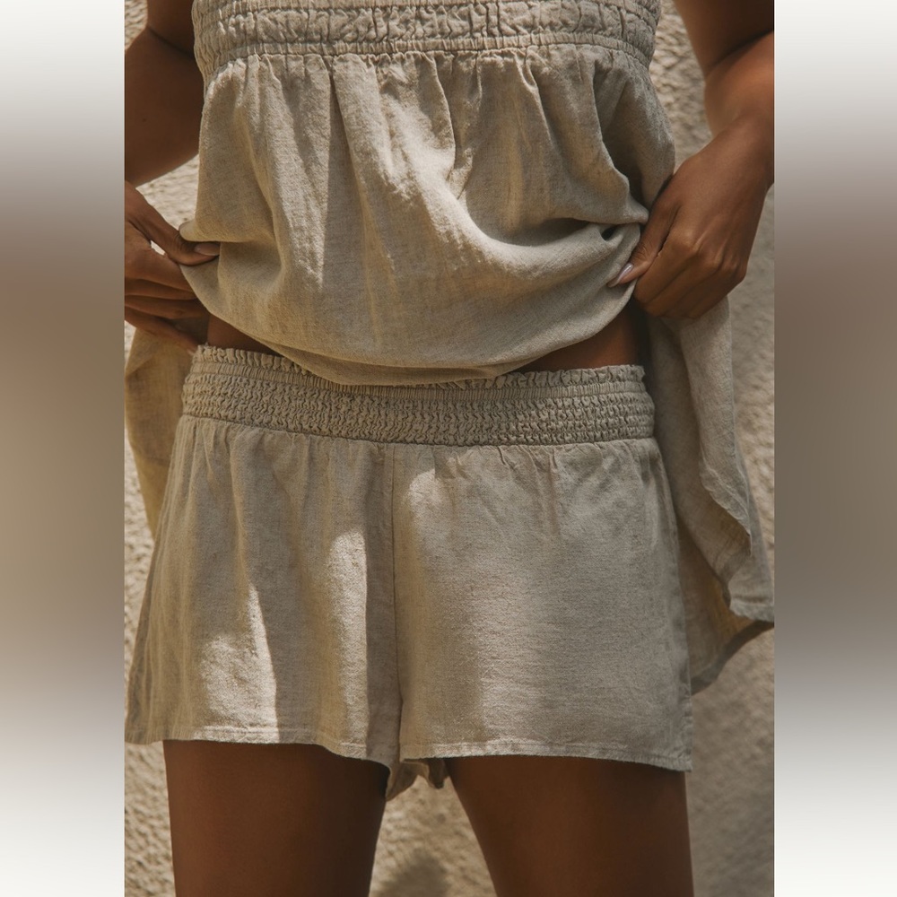 NWT Anthropologie Linen Micro Shorts
